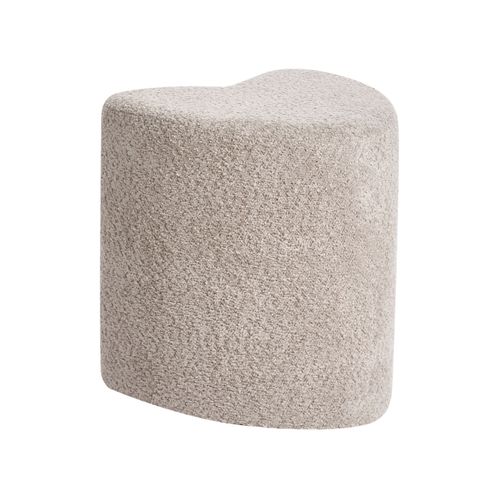 Pouf Scotia Tissu Chenille Marron Clair