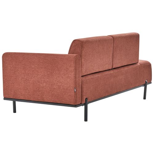 Méridienne Savasse Lin Synthétique Rouge Clair