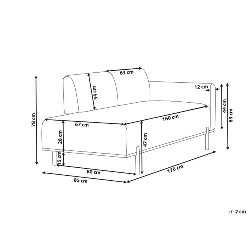 Méridienne Savasse Lin Synthétique Rouge Clair