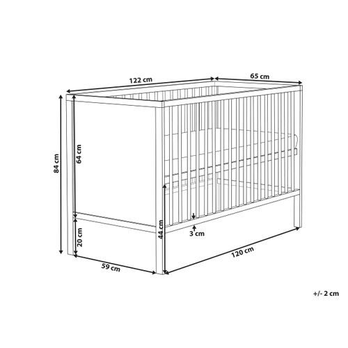 Lit De Bébé Zama 60 X 120 Cm Blanc