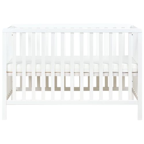 Lit De Bébé Bois De Pin Kiama 60 X 120 Cm Blanc