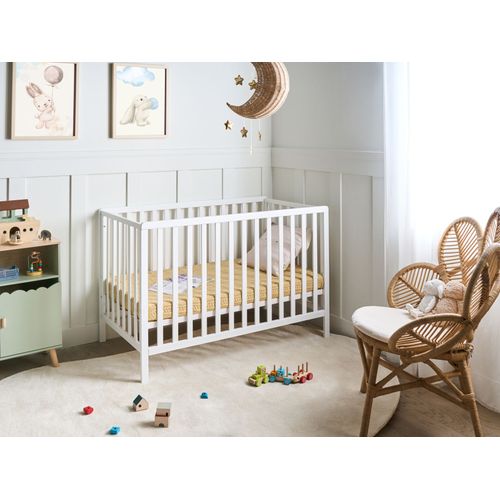 Lit De Bébé Bois De Pin Kiama 60 X 120 Cm Blanc