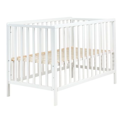 Lit De Bébé Bois De Pin Kiama 60 X 120 Cm Blanc