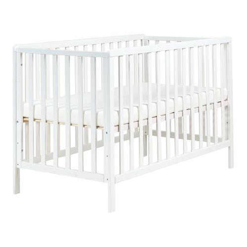 Lit De Bébé Bois De Pin Kiama 60 X 120 Cm Blanc