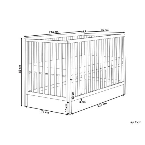 Lit De Bébé Bois De Pin Kiama 60 X 120 Cm Blanc