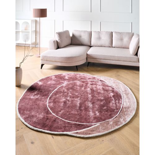Tapis Kanrach Rose 200 X 200 Cm Soie Artificielle