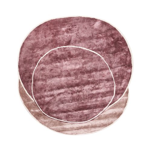 Tapis Kanrach Rose 200 X 200 Cm Soie Artificielle