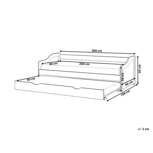 Lit Gigogne Bois De Pin Luneray 90 X 200 Cm Rose