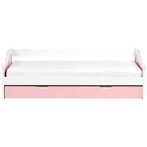 Lit Gigogne Bois De Pin Luneray 90 X 200 Cm Rose