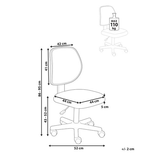 Chaise De Bureau Joyful Rose Pastel