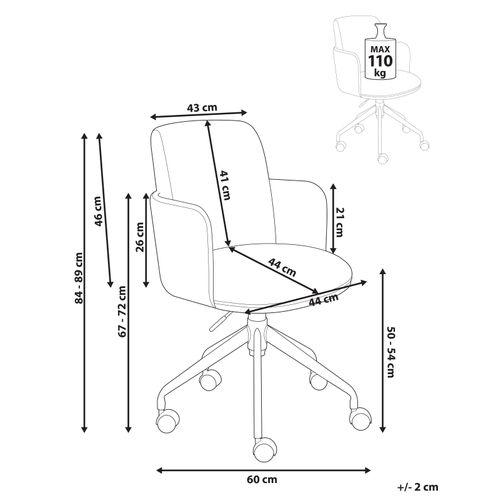 Chaise De Bureau Dryden Beige