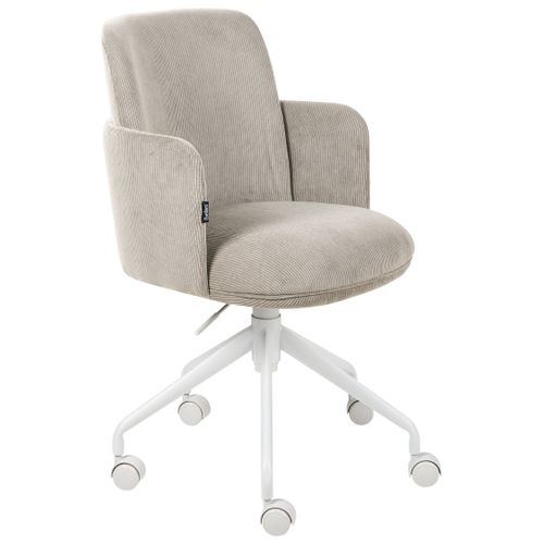 Chaise De Bureau Dryden Velours Côtelé Taupe