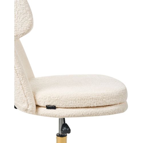 Chaise De Bureau Granby Bouclé Blanc Cassé