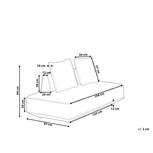 Chaise Longue Seillans Tissu Gris