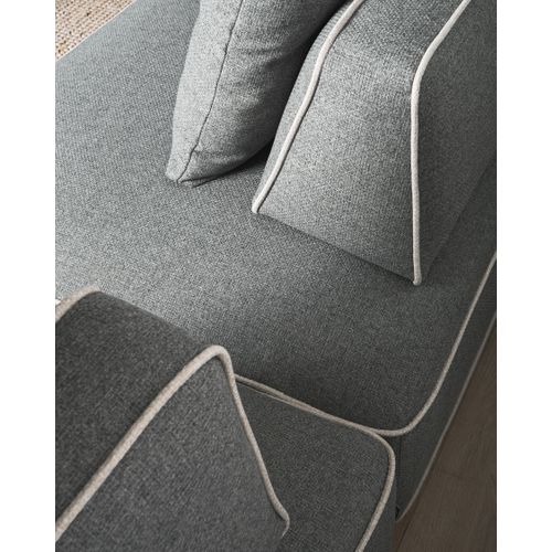 Chaise Longue Seillans Tissu Gris
