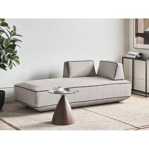 Chaise Longue Seillans Tissu Gris Clair