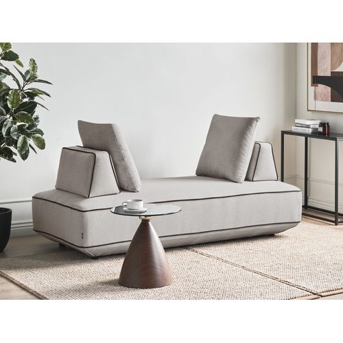 Chaise Longue Seillans Tissu Gris Clair