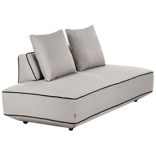 Chaise Longue Seillans Tissu Gris Clair