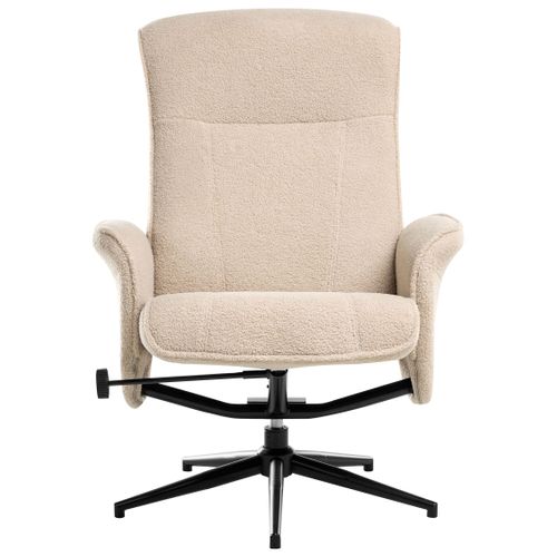 Fauteuil Inclinable Japet Bouclé Beige