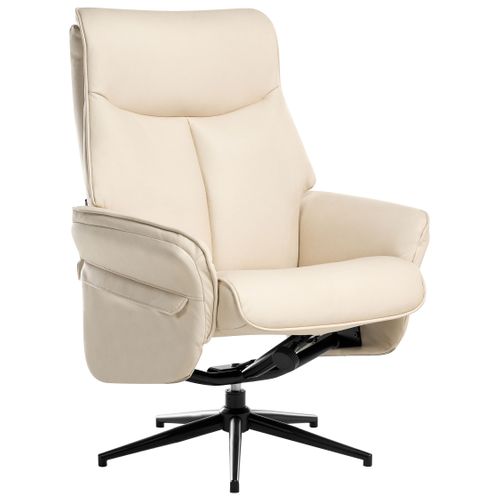 Fauteuil Inclinable Erato Cuir Pu Beige Clair