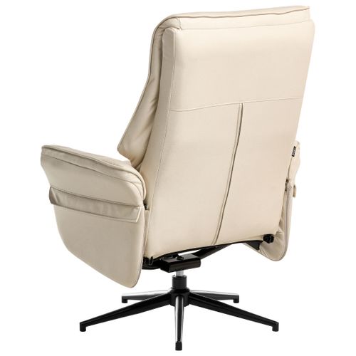 Fauteuil Inclinable Erato Cuir Pu Beige Clair