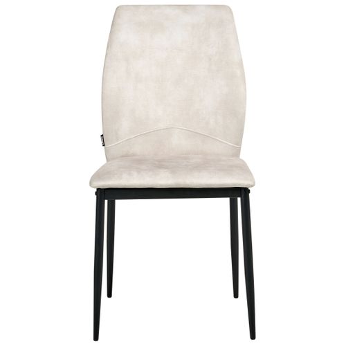Lot De 4 Chaises De Salle à Manger Rocheport Tissu Beige Clair