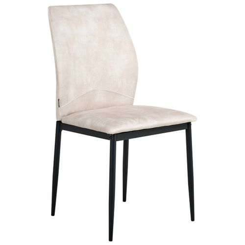 Lot De 4 Chaises De Salle à Manger Rocheport Tissu Beige Clair