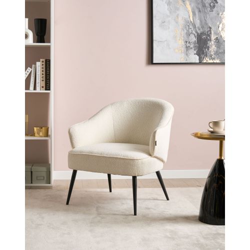 Fauteuil Kayla Bouclé Blanc Cassé