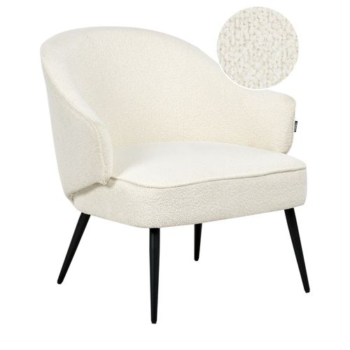 Fauteuil Kayla Bouclé Blanc Cassé