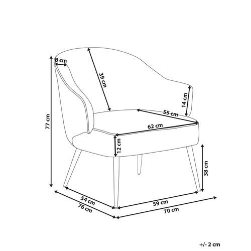 Fauteuil Kayla Bouclé Blanc Cassé