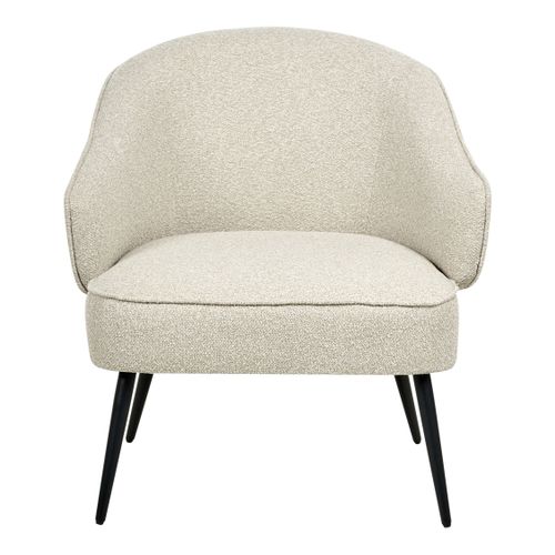 Fauteuil Kayla Bouclé Beige Clair