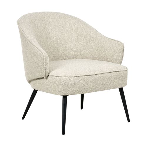 Fauteuil Kayla Bouclé Beige Clair