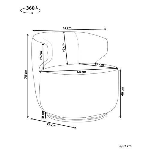 Fauteuil Pivotant Molleby Bouclé Blanc Cassé