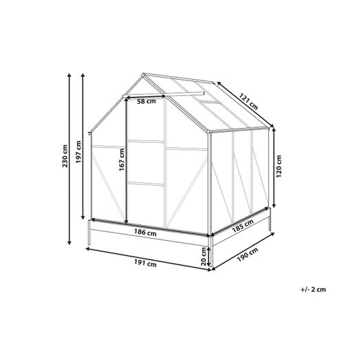 Serre De Jardin Apulia Argenté 190 Cm