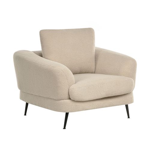 Ensemble De Salon 3 Places Kjaer Bouclé Beige Clair