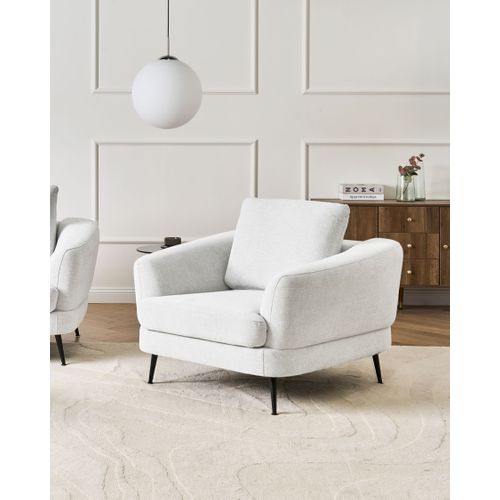Fauteuil Kjaer Tissu Blanc Cassé