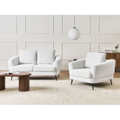 Fauteuil Kjaer Tissu Blanc Cassé