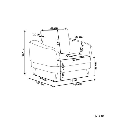 Fauteuil Kjaer Tissu Blanc Cassé