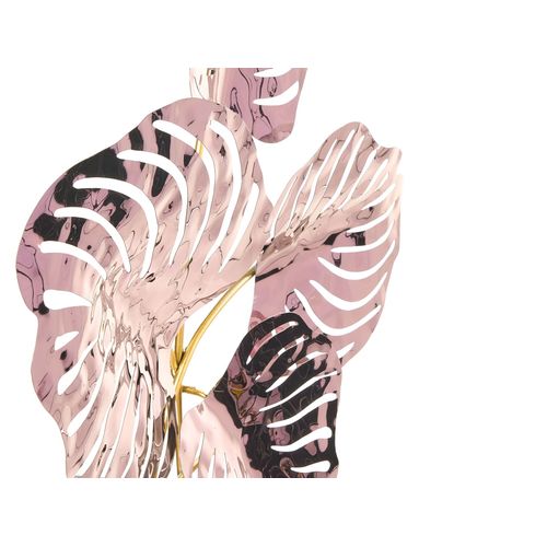 Décoration Murale Feuille Holmium Métal 50 Cm Pourpre