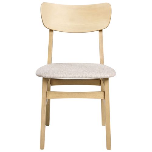 Lot De 2 Chaises De Salle à Manger Anoka Bois Marron Clair/beige