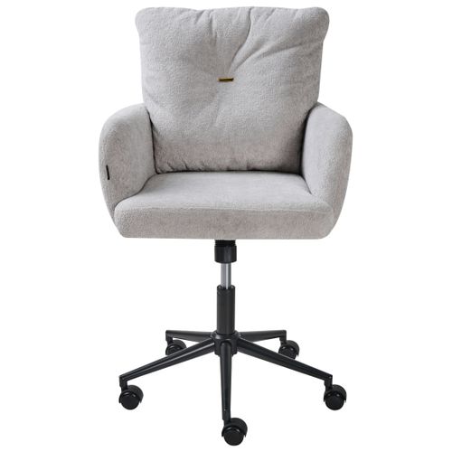 Chaise De Bureau Alpine Fourrure Synthétique Gris