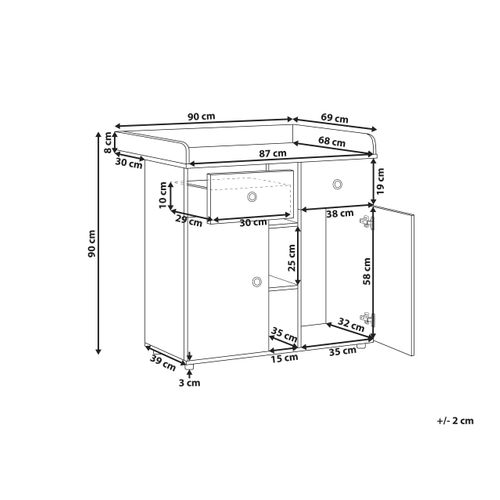 Table à Langer Delisle Marron Clair