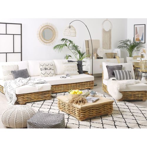 Ensemble De Housses De Coussins D'extérieur Varallo Blanc Cassé