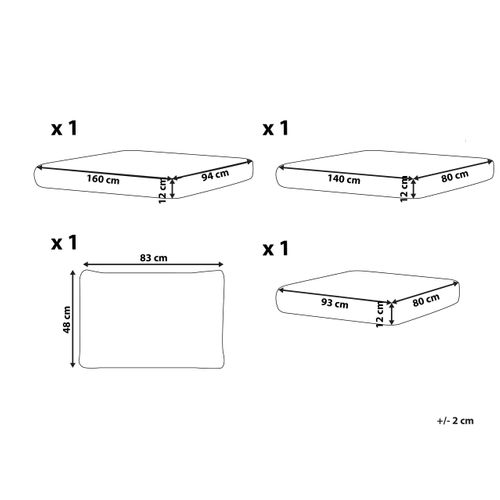 Ensemble De Housses De Coussins D'extérieur Varallo Blanc Cassé