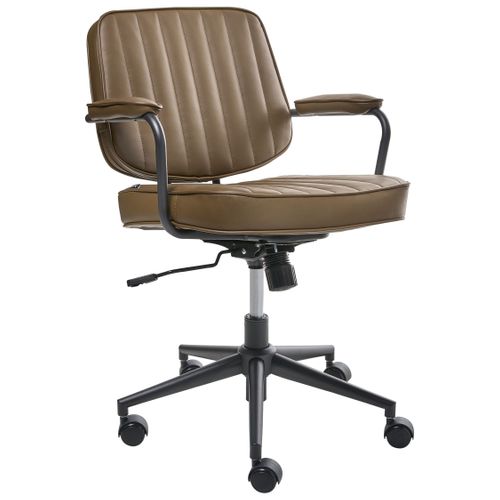 Chaise De Bureau Berne Cuir Pu Marron