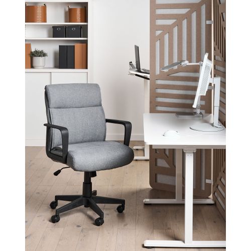 Chaise De Bureau Byron Tissu Gris
