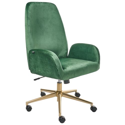 Chaise De Bureau Clare Velours Vert