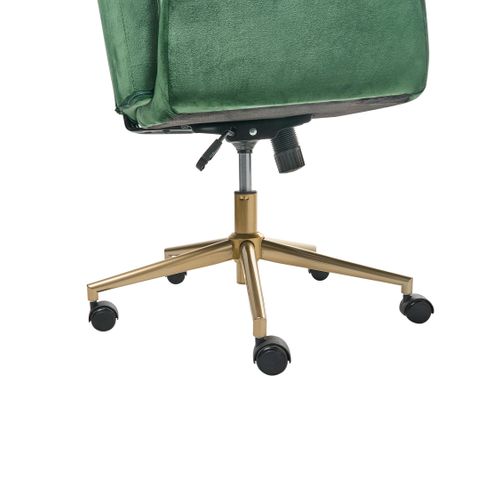 Chaise De Bureau Clare Velours Vert