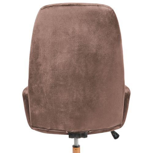 Chaise De Bureau Clare Velours Marron