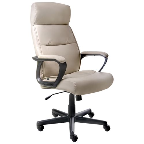 Fauteuil De Bureau Guru Cuir Pu Beige